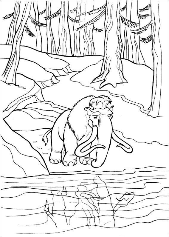 Plansa de colorat cu Ice Age 27 20